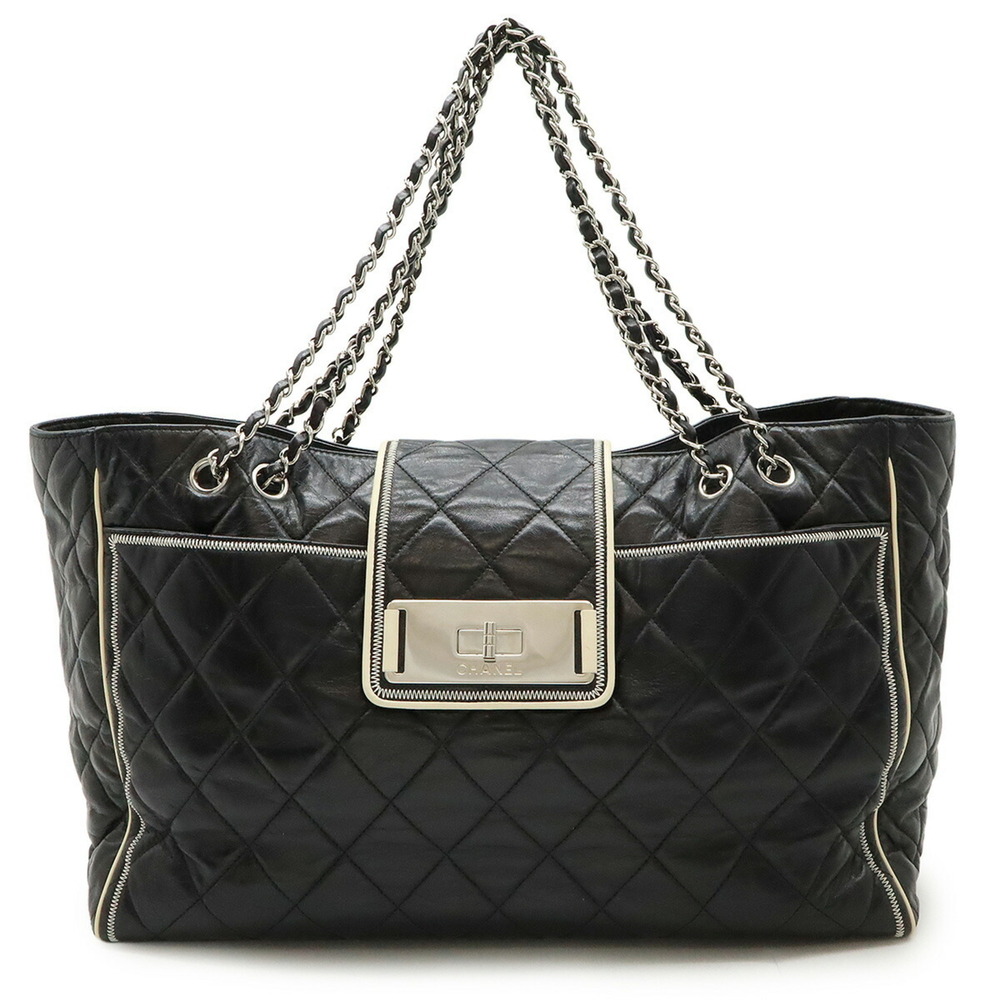 CHANEL Black Leather Tote Bag - Picture 2 of 9